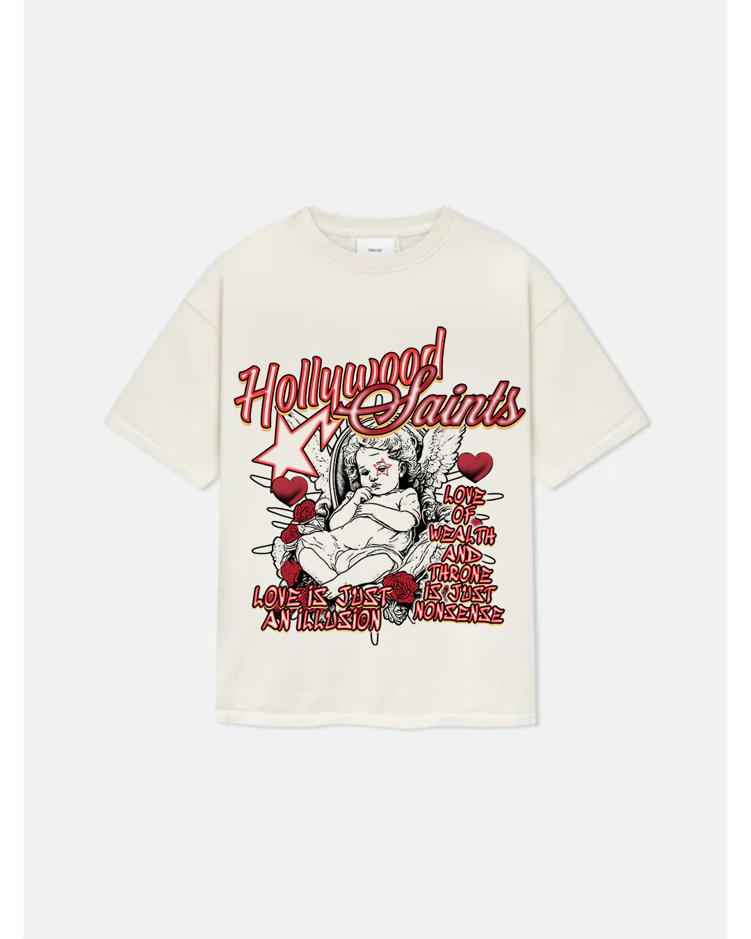 Hollywood Saints Love Is An Illusion T shirt