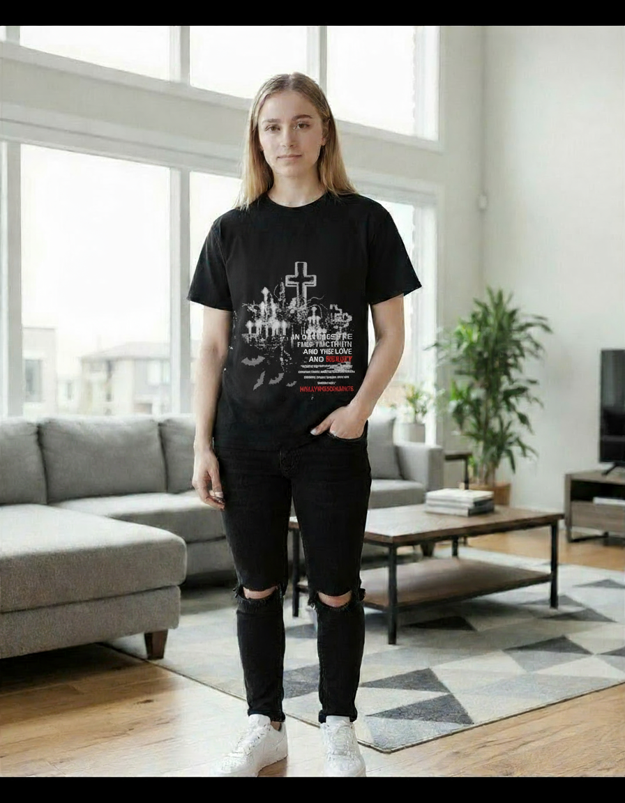 Hollywood Saints “In Darkness” Gothic black tee
