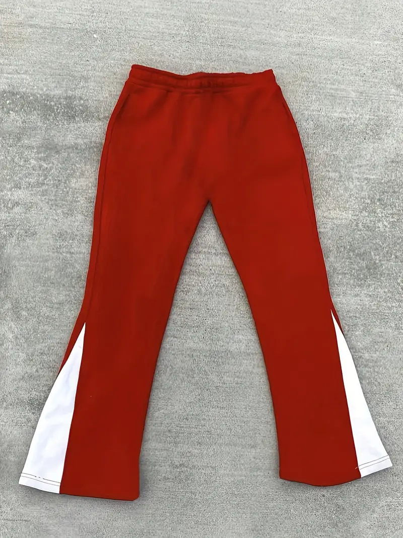 Hollywood Saints Cross Red Drawstring Jogging Pants