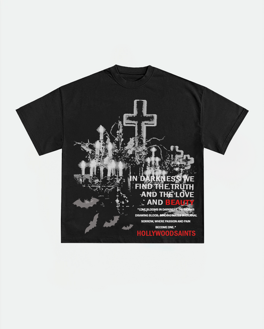 Hollywood Saints “In Darkness” Gothic black tee