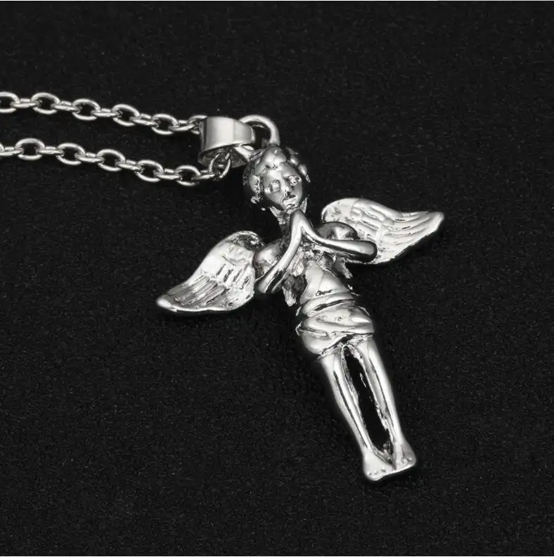 Hollywood Saints Broken Hearts Guardian Angel Pendant Angel Necklace Chain