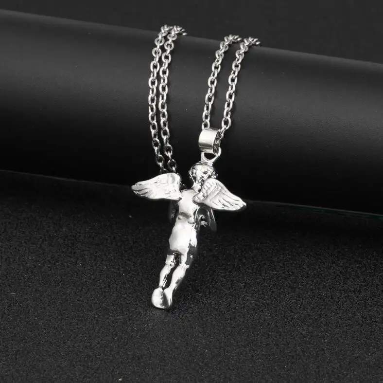 Hollywood Saints Broken Hearts Guardian Angel Pendant Angel Necklace Chain