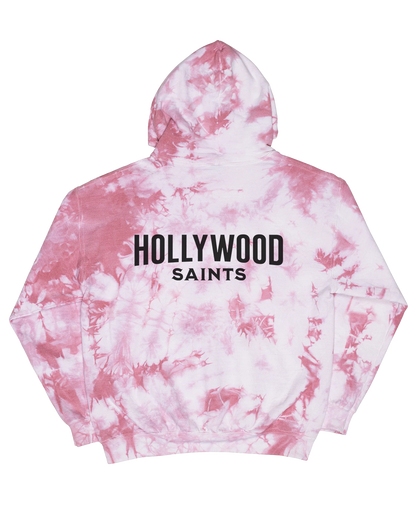Hollywood Saints Pink Tie Dye Hoodie