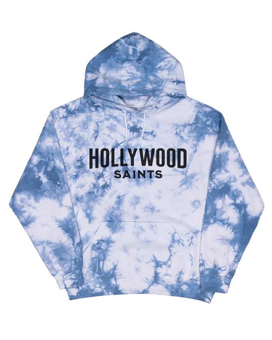 Hollywood Saints Blue Tie Dye Hoodie