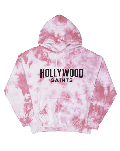 Hollywood Saints Pink Tie Dye Hoodie