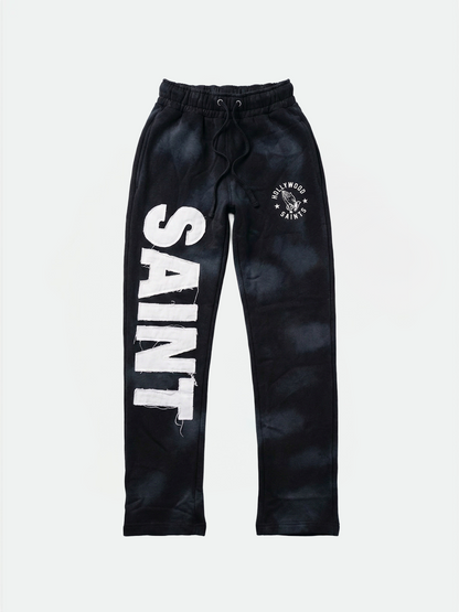 Hollywood Saints™ Sunfade Sweatpants – MidNight Black