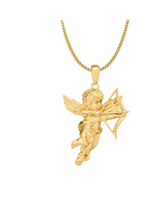 Hollywood Saints Broken Hearts Guardian Angel Pendant Angel Necklace Chain