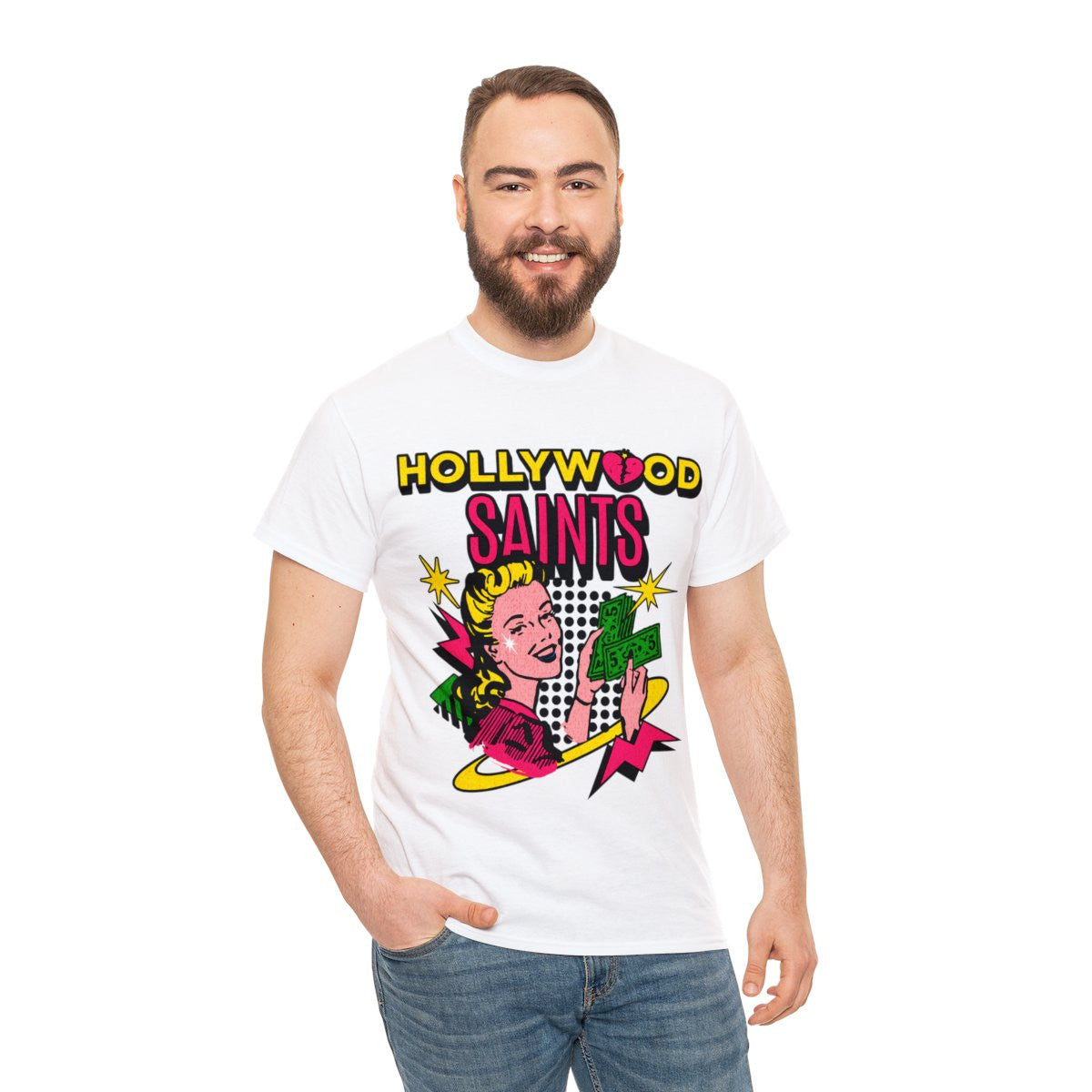 Hollywood Saints Retro T shirt