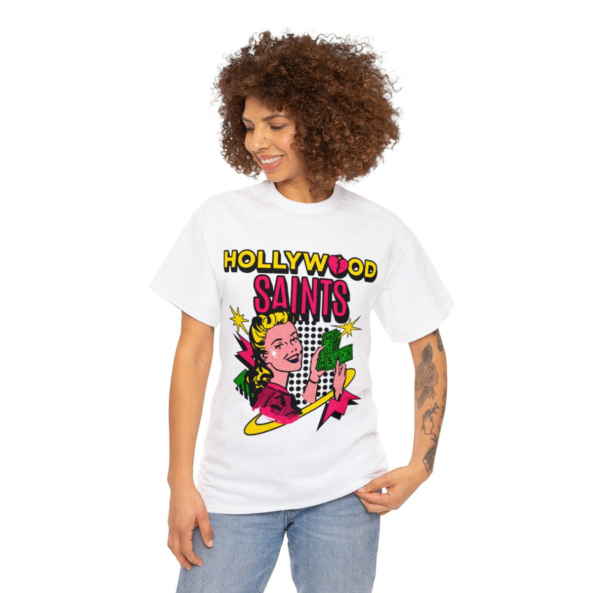 Hollywood Saints Retro T shirt