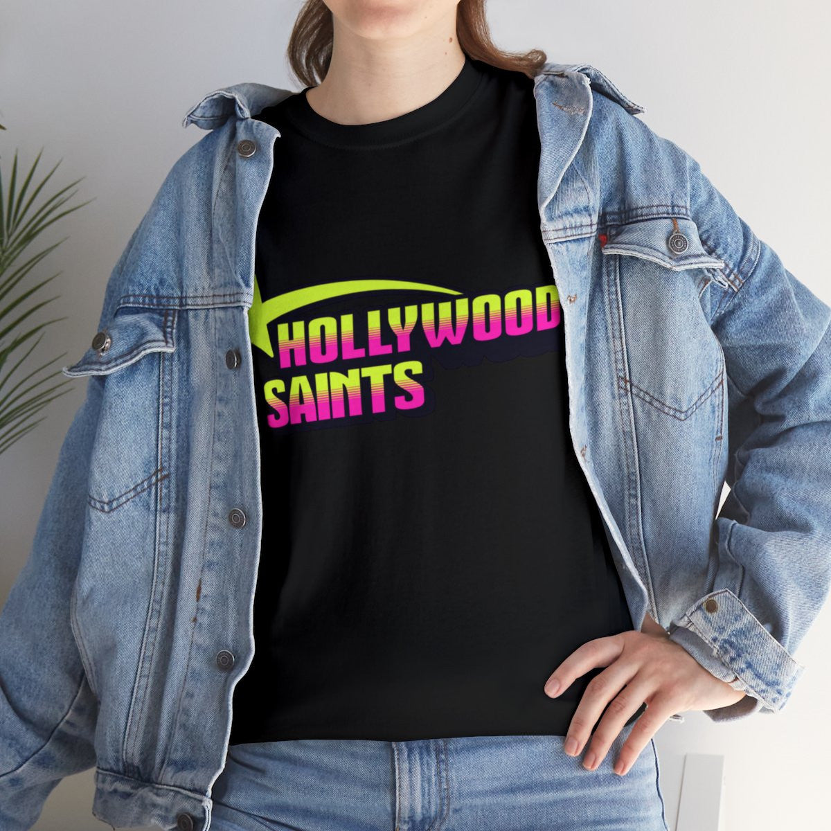 Hollywood Saints Unisex Black T shirt