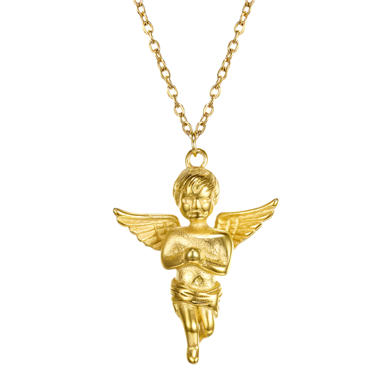 Hollywood Saints Broken Hearts Guardian Angel Pendant Angel Necklace Chain