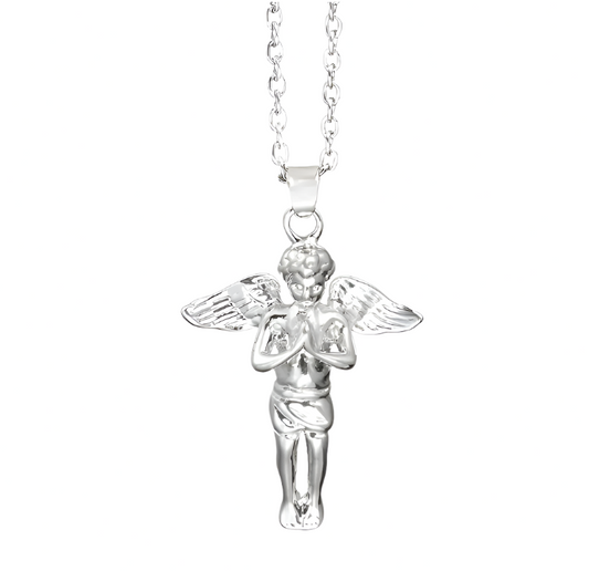 Hollywood Saints Broken Hearts Guardian Angel Pendant Angel Necklace Chain