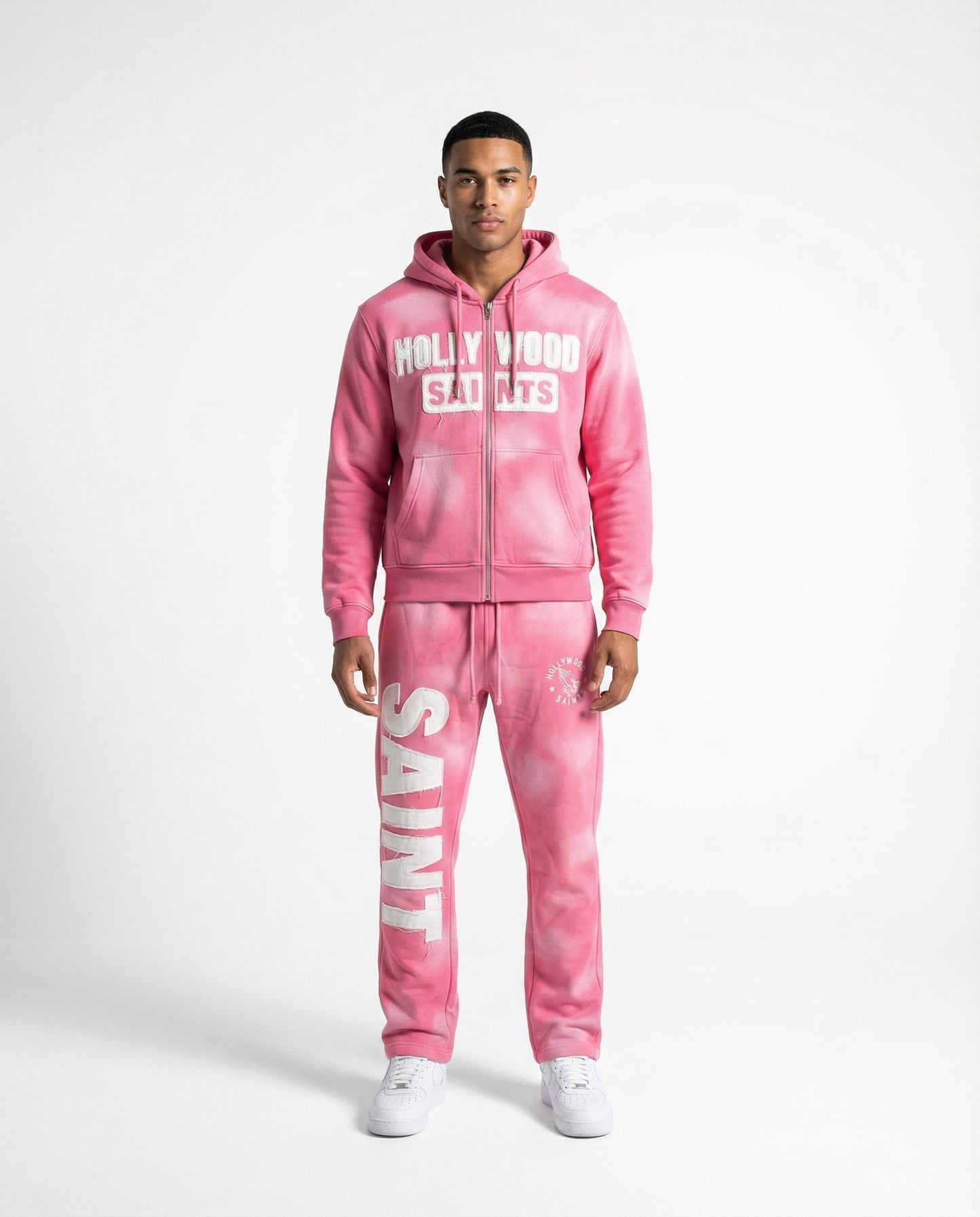 Hollywood Saints™ Sunfade Sweatpants – Frozen Pink