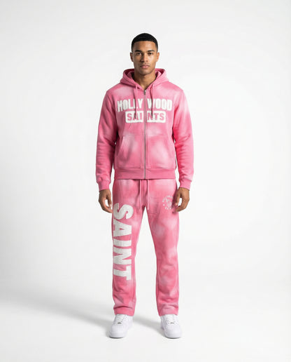 Hollywood Saints™ Sunfade Sweatpants – Frozen Pink