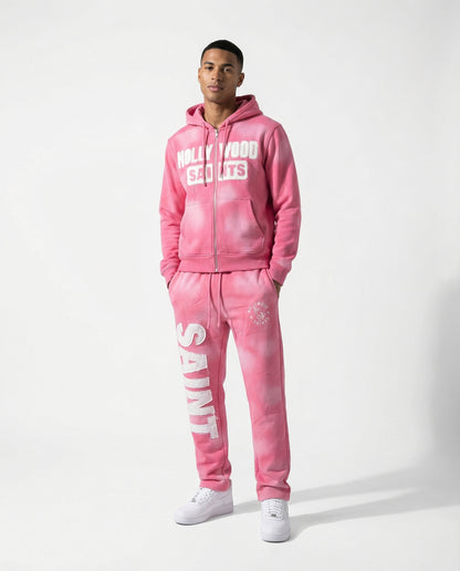 Hollywood Saints™ Sunfade Sweatpants – Frozen Pink